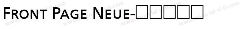 Front Page Neue字体转换